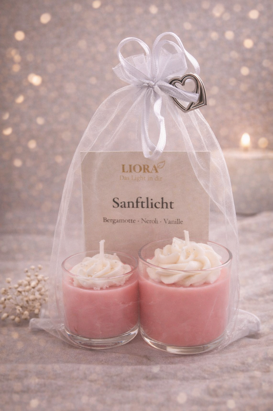 Mini Duo „Sanftlicht“ – Duftkerzen Set