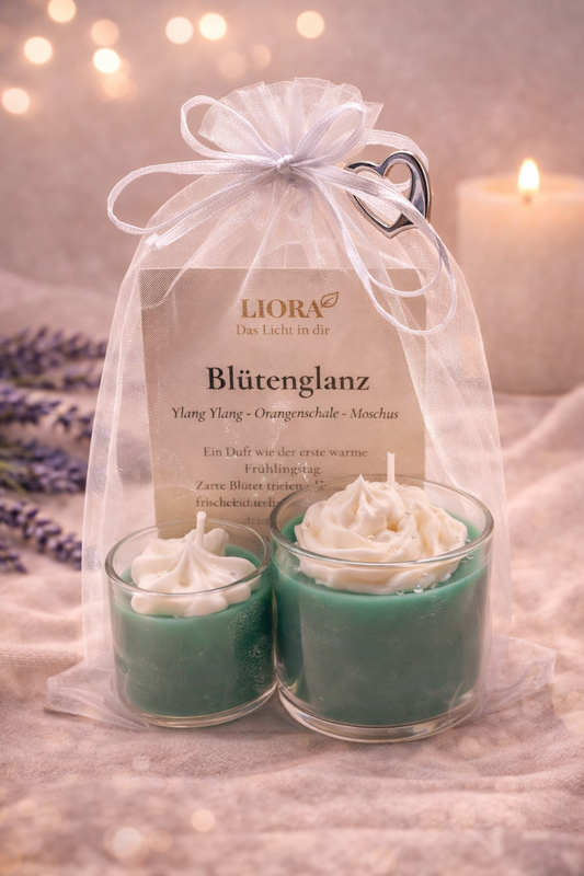 Mini Duo „Blütenglanz“ – Duftkerzen Set