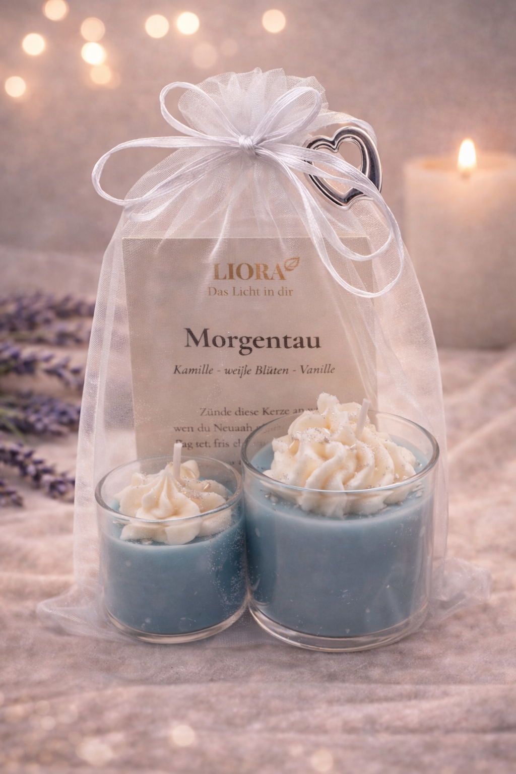 Mini Duo „Morgentau“ – Duftkerzen Set